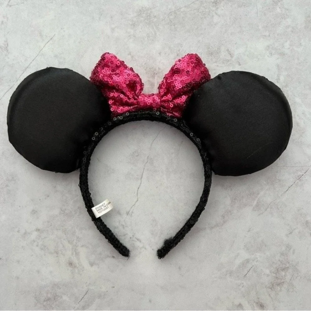 Disney Pink Minnie Ears Sequin Headband
